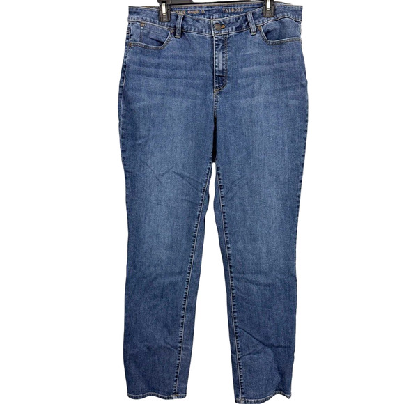 Talbots Heritage Straight Medium Blue Wash High Waist Rise Jeans Stretch sz 16 - Picture 1 of 16